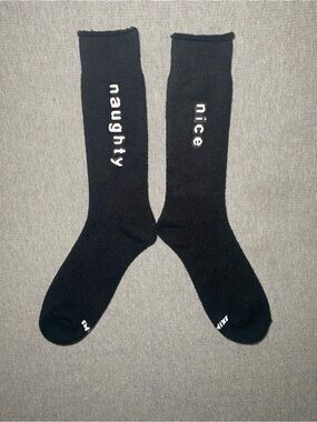 SKIMS x Cactus Plant Flea Market Soft Ribbed Crew Socks Naughty Nice Black